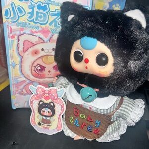 Baby Three Kitten Wardrobe Plush Series - Black Cat